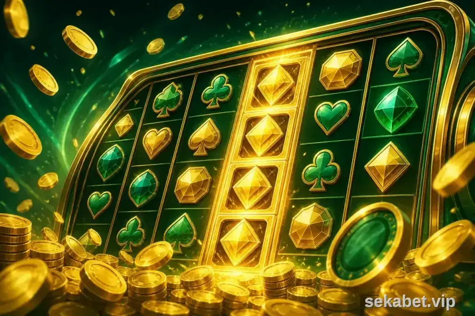 Sekabet casino slot jackpot ekranı
